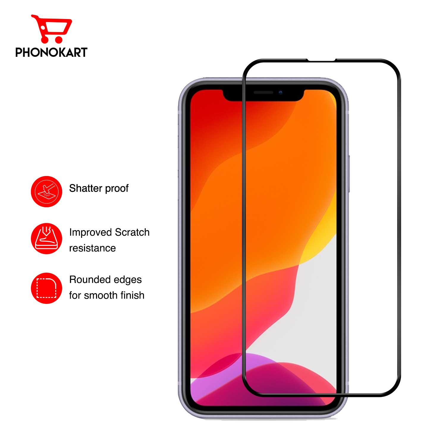 3D Tempered Glass for IPHONE 12 MINI (Black)