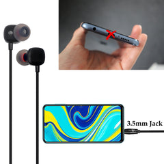 4S Handsfree Wired Headset With Mic (Black, In the Ear)