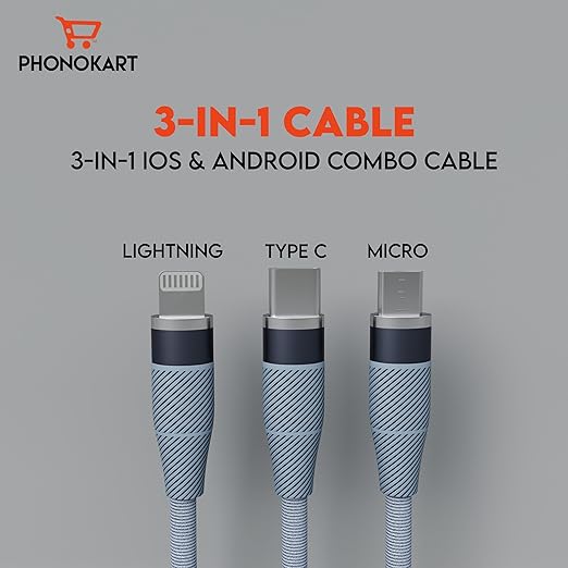 TRIX 3-in-1 Fast Charging Cable