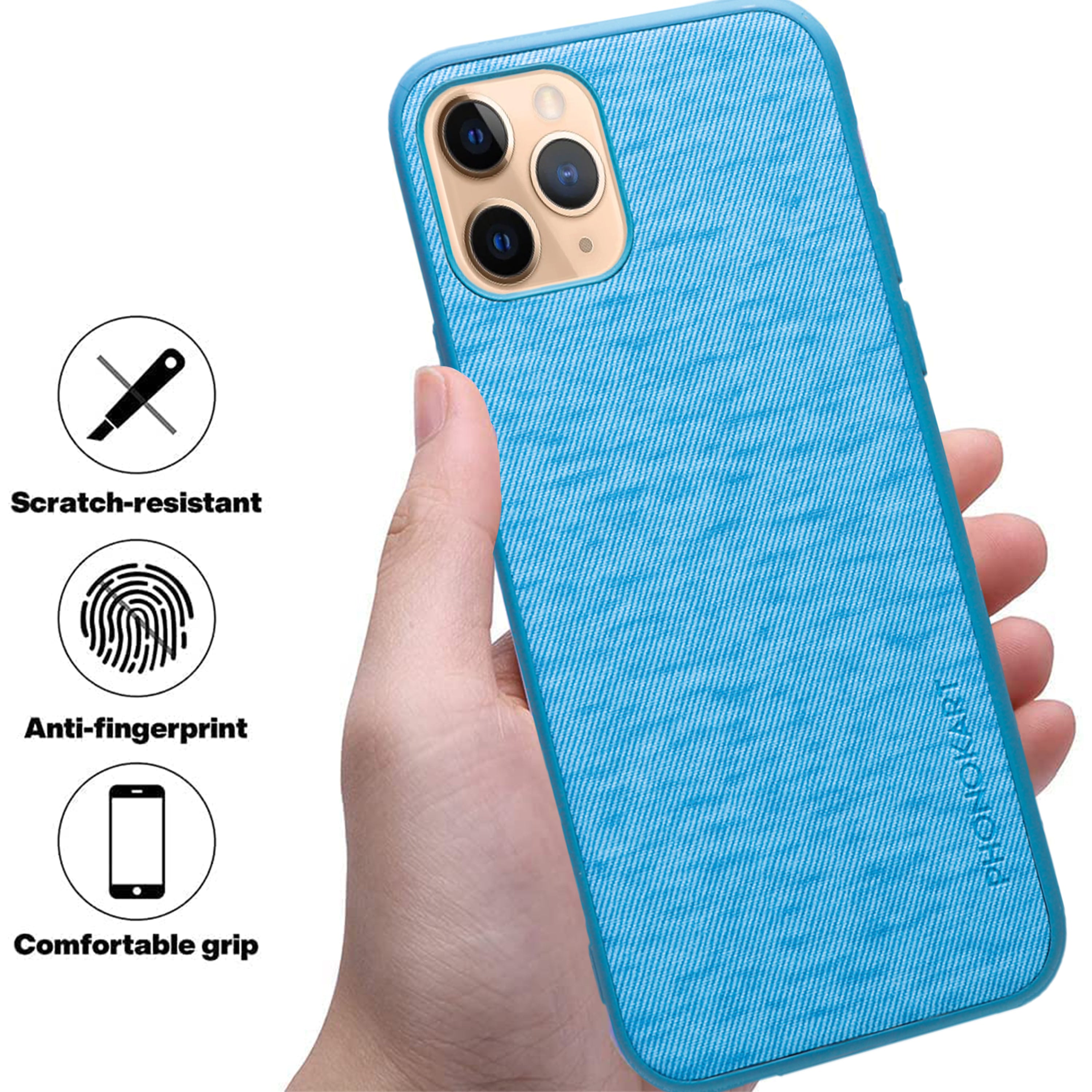 JEANS BACK CASE FOR IPHONE 11 Pro  (Black/Dark Blue/Grey/Light Blue/Red)