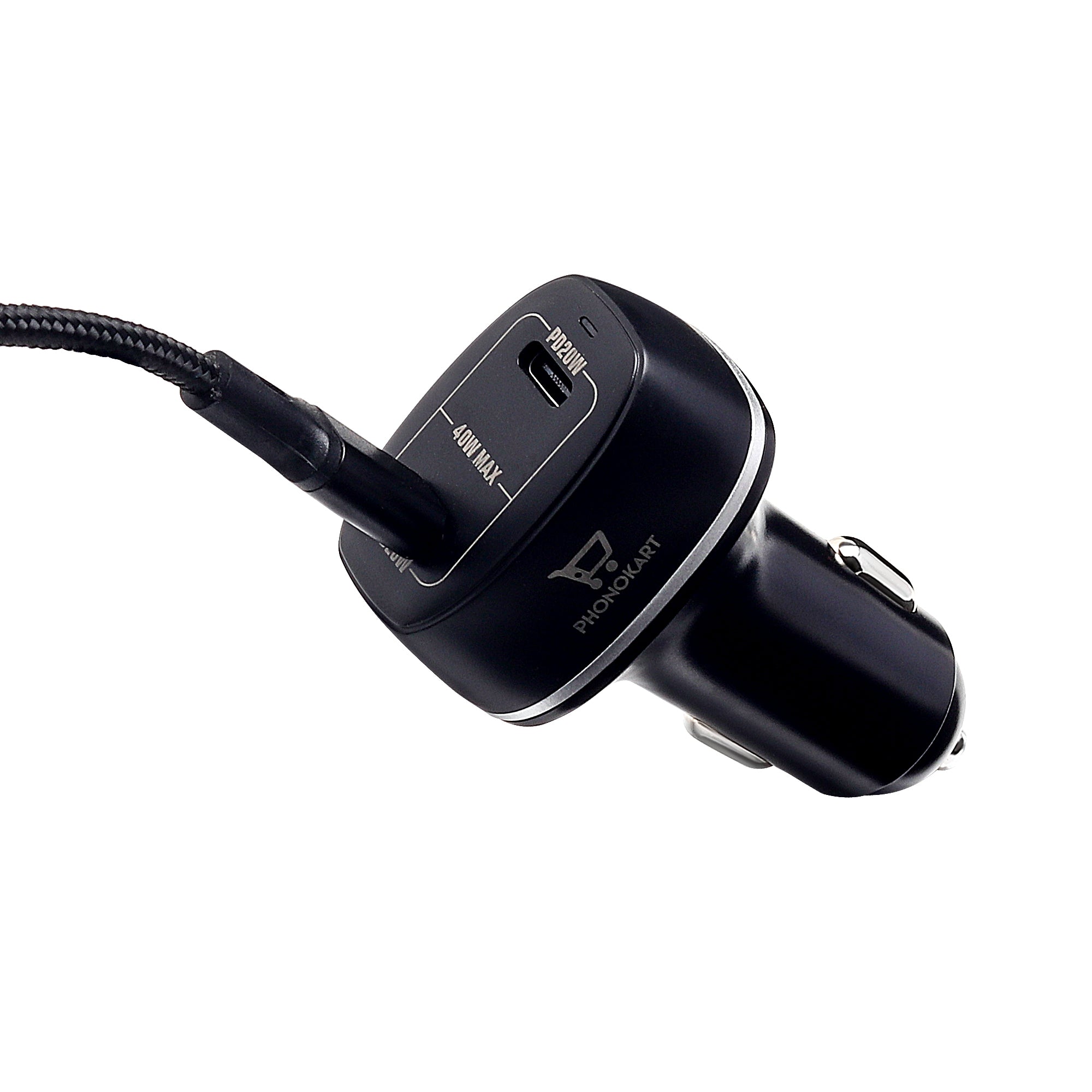 CRETA CAR CHARGER (40W) TYPE C ADAPTER (BLACK)