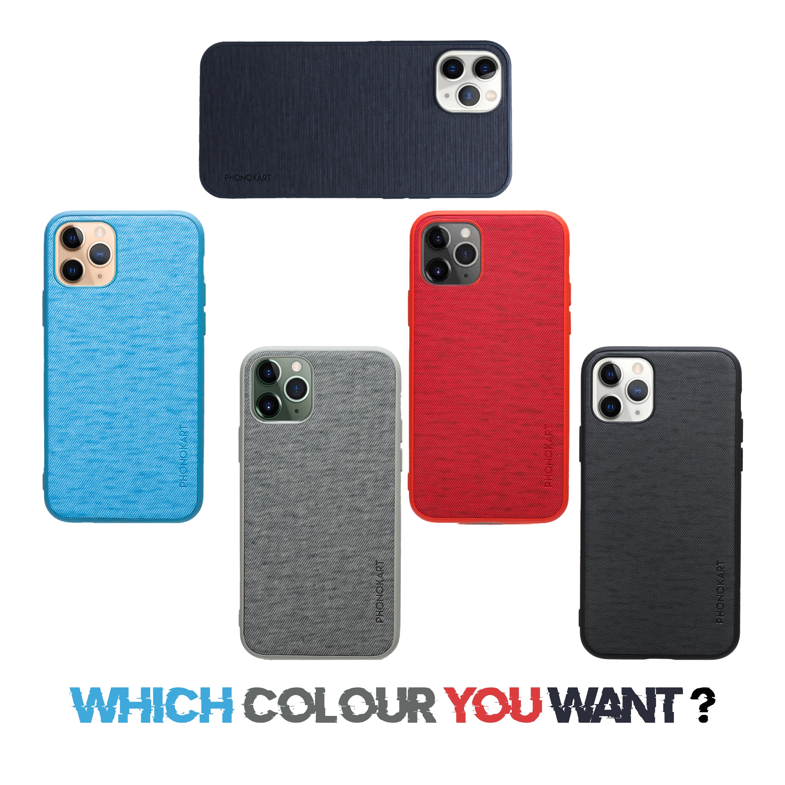 JEANS BACK CASE FOR IPHONE 11 Pro  (Black/Dark Blue/Grey/Light Blue/Red)