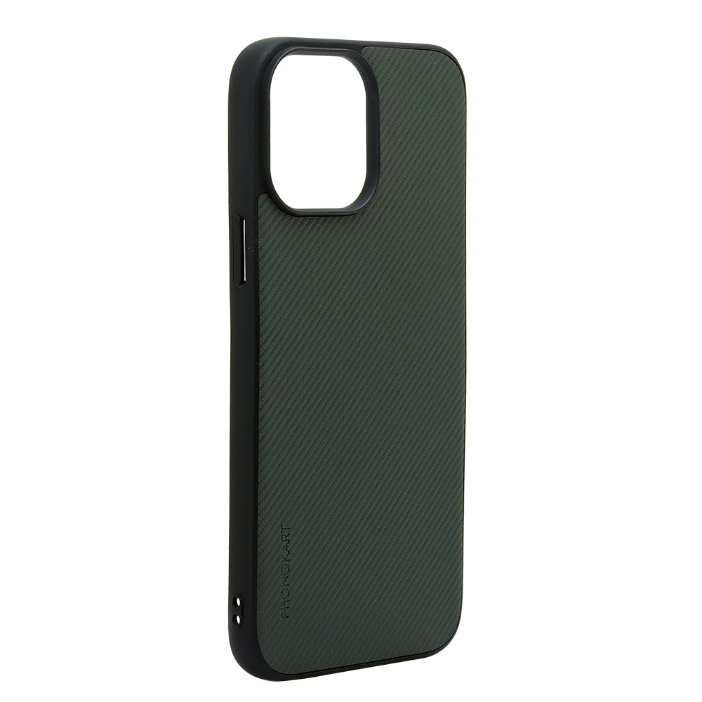 KEVLAR BACK CASE FOR IPHONE 13  (Black/Brown/Green/Red)
