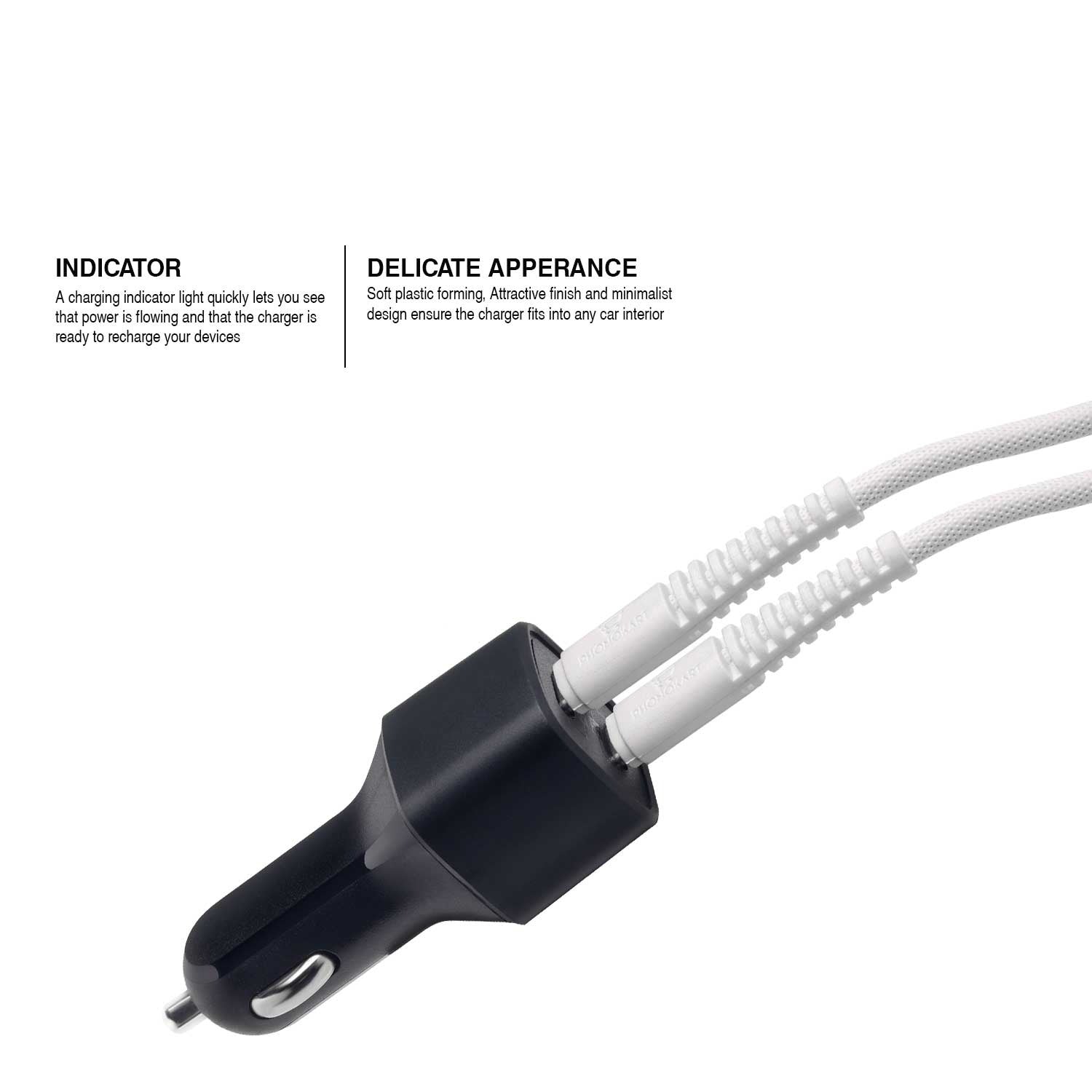 CAR CHARGER HARRIER DUAL PD (70W) (BLACK)