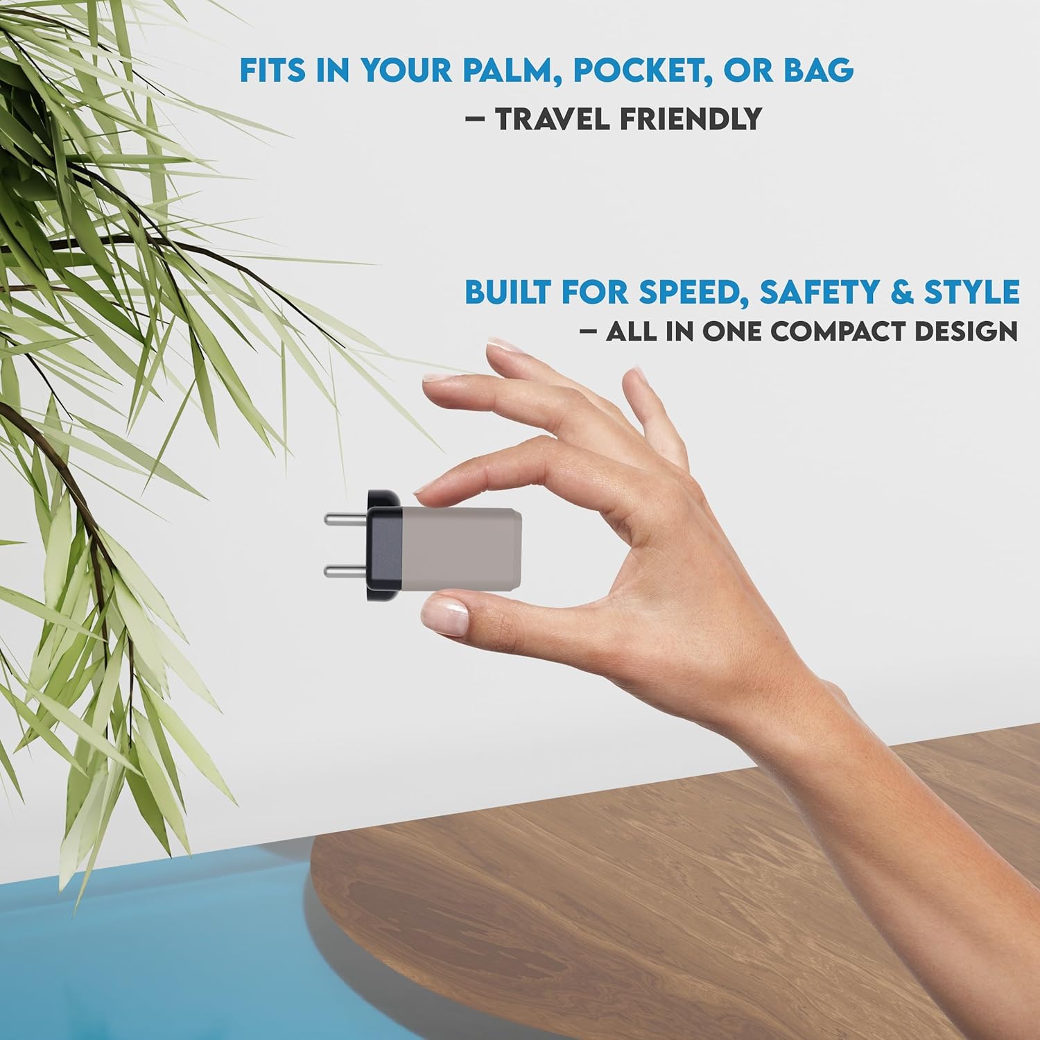 Surge 45W Dual Port GaN Charger, USB & Type C Port with PD, PPS  50% in 30 mins