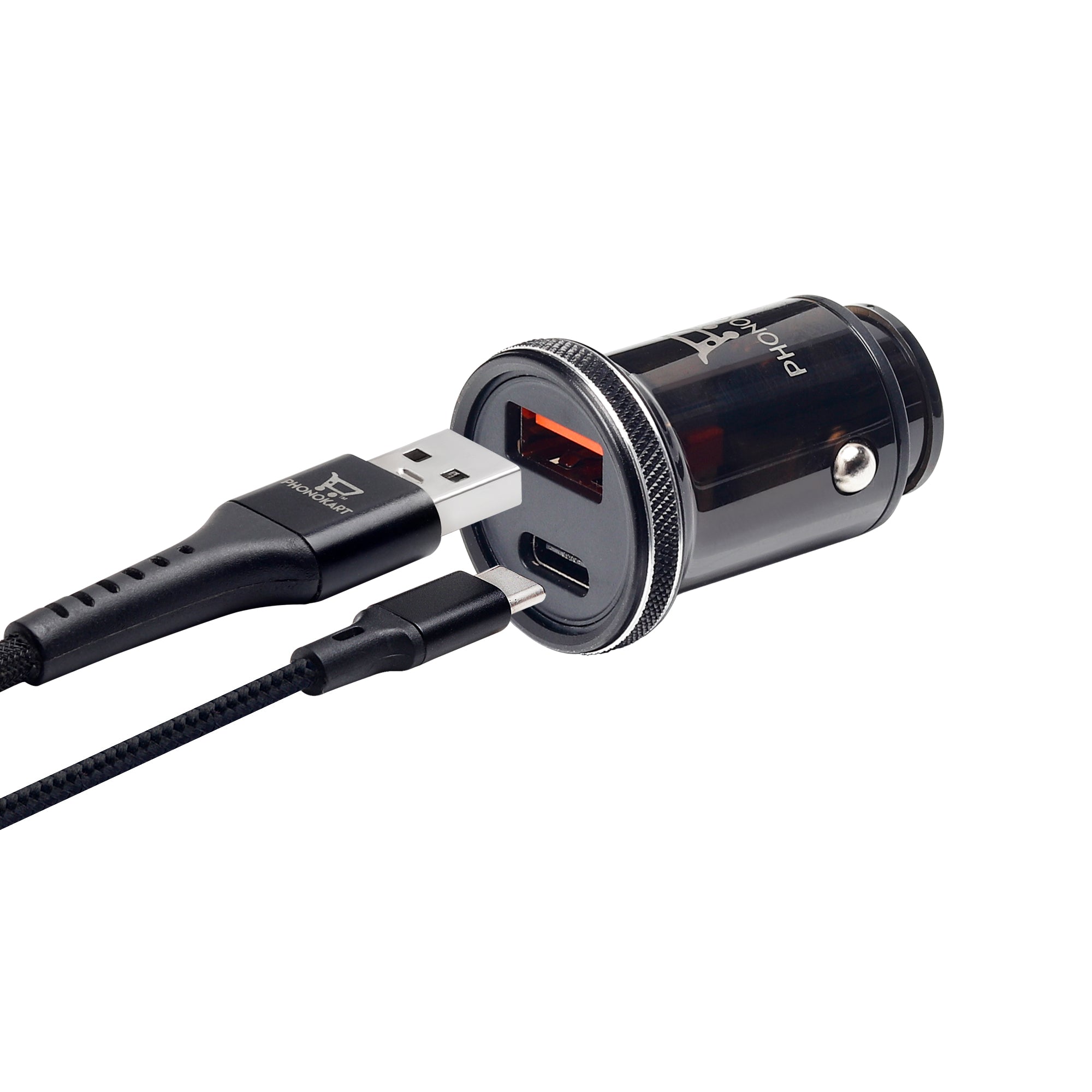 best car chargerCAR CHARGER SELTOS (48W) WITH FREE TYPE C CABLE (BLACK)