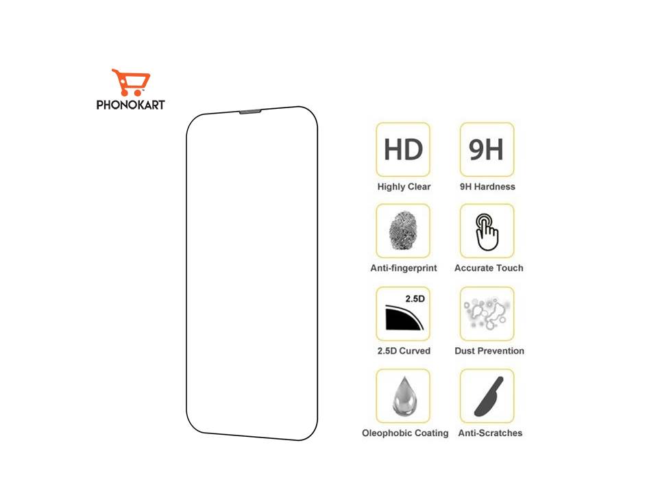 3D Tempered Glass for IPHONE 12 PRO MAX (Black)