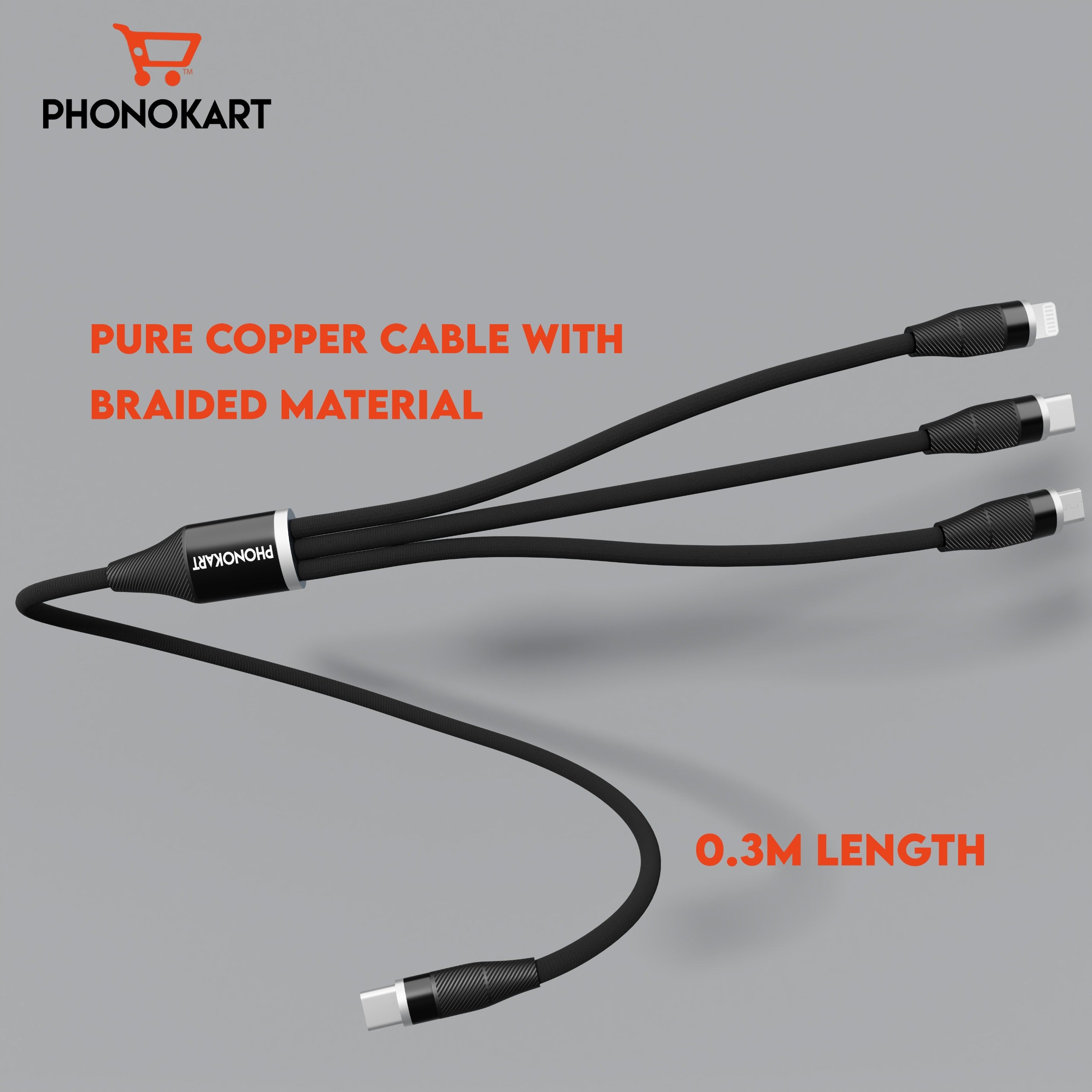 TRIX 3-in-1 Fast Charging Cable