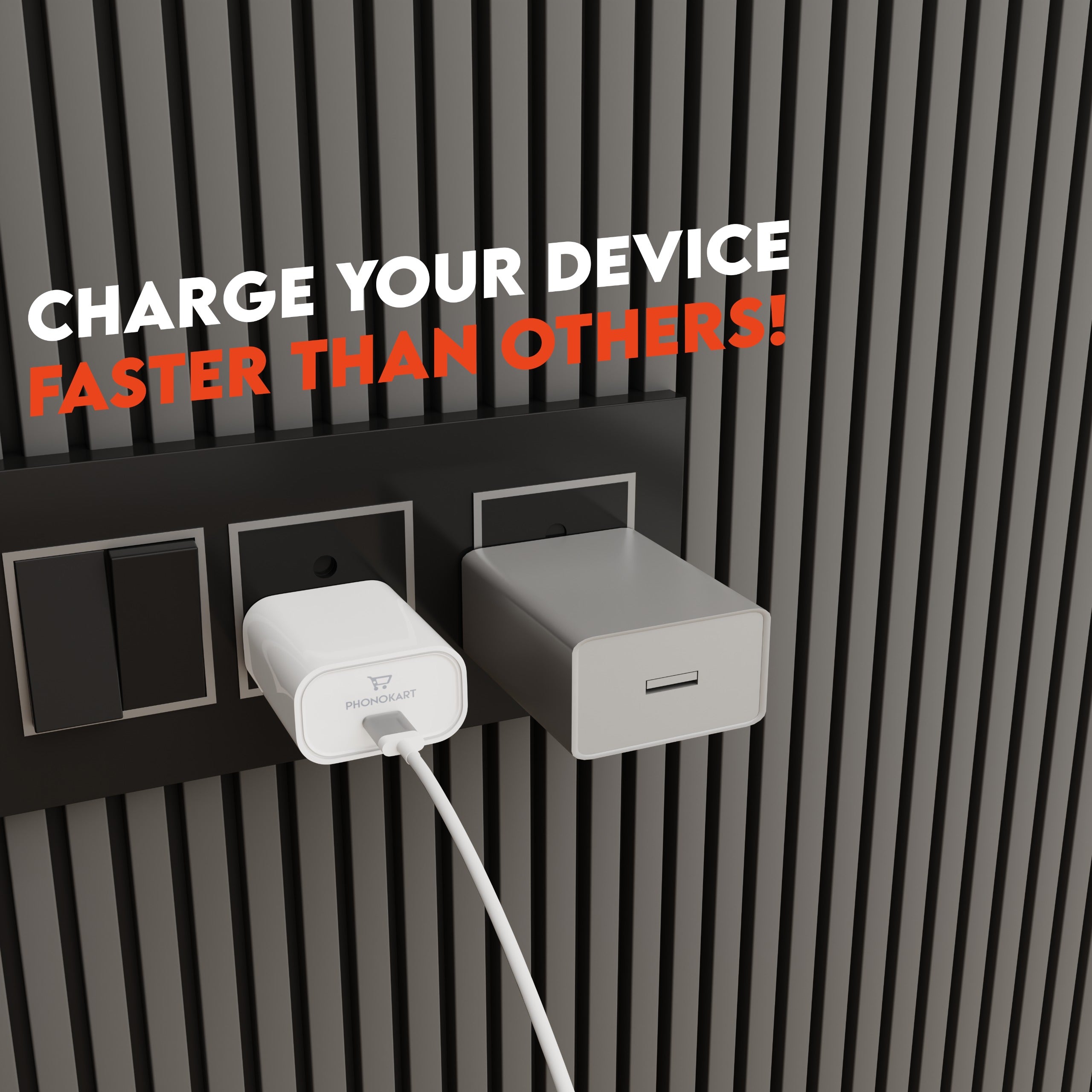 RECTO 25W Super Fast Charging Adapter – USB-C Power Delivery Charger (White)