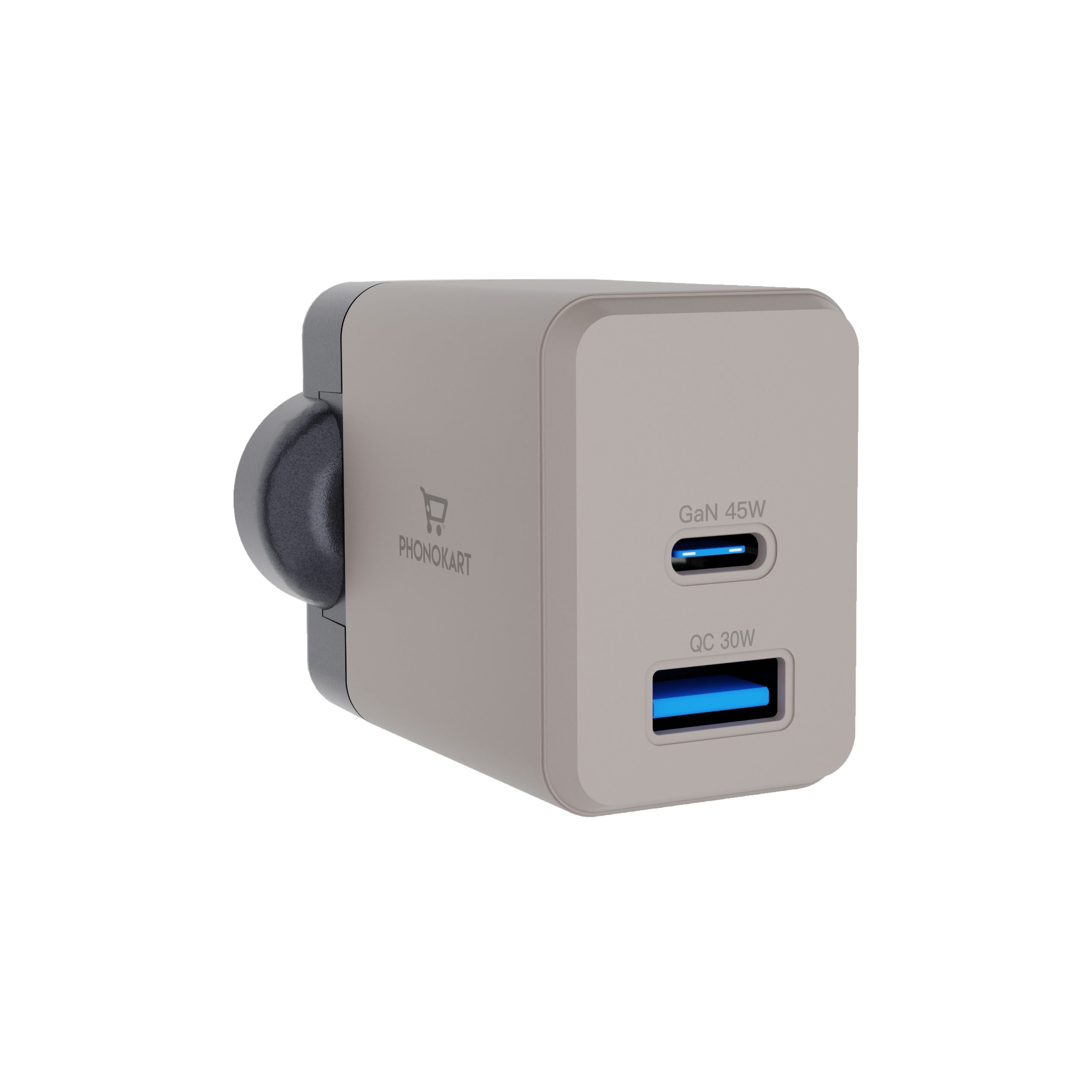 Surge 45W Dual Port GaN Charger, USB & Type C Port with PD, PPS  50% in 30 mins