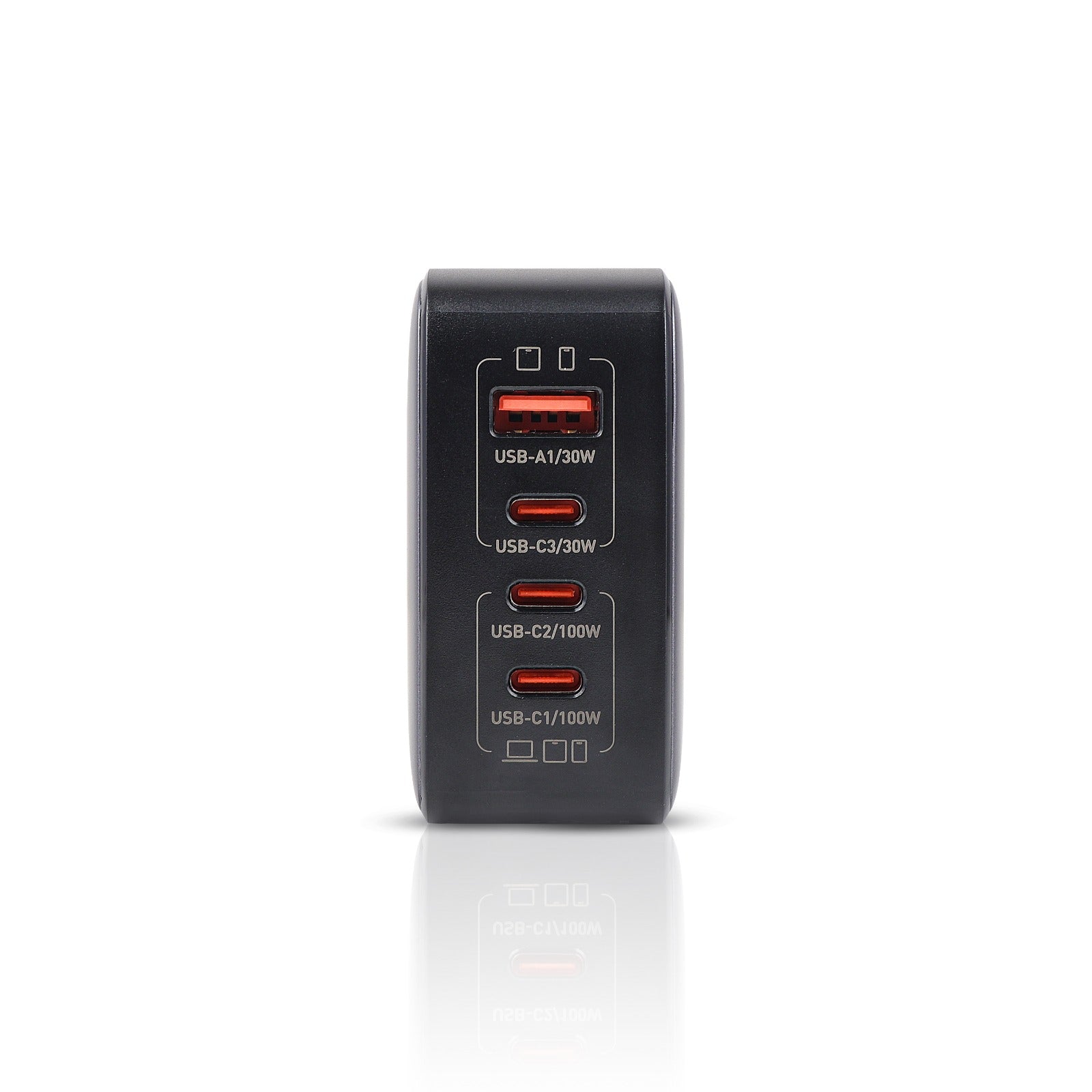 SOLO 100 W GAN WITH WORLD WIDE TRAVEL PLUGS (BLACK)